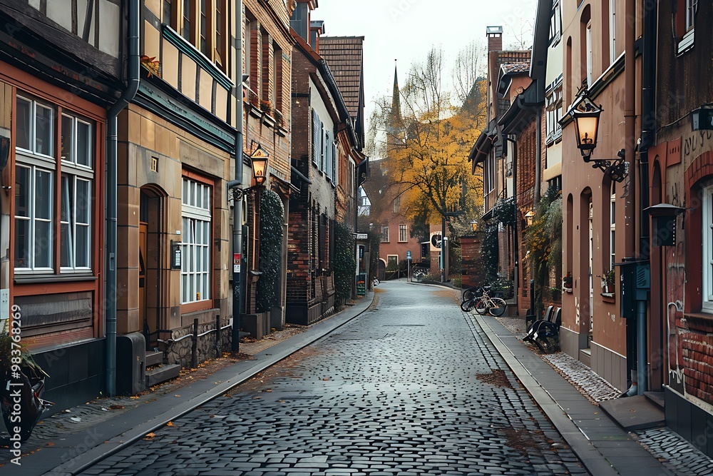 Fototapeta premium Old street in the old town of Prague