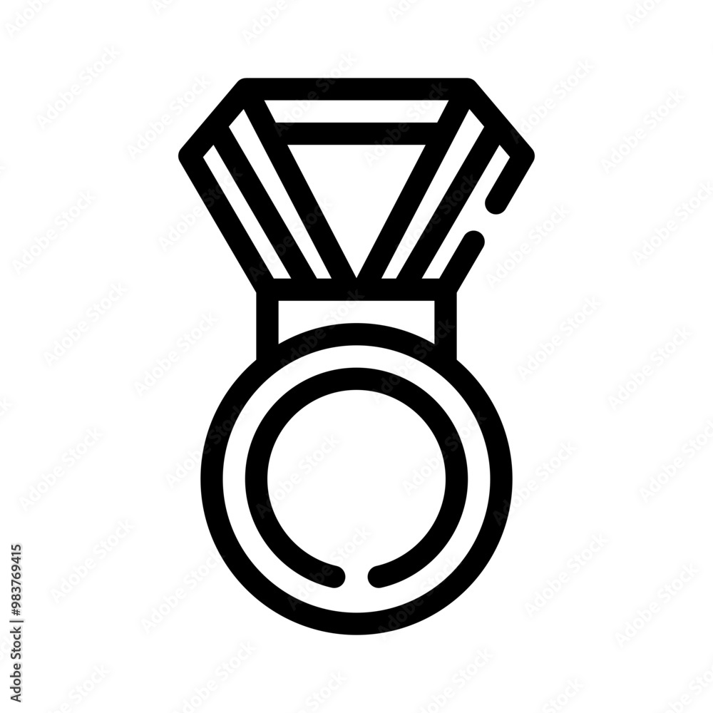 medal line icon