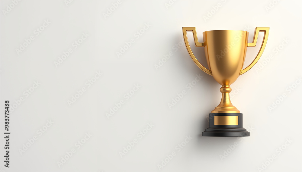 olden color winners trophy on isolated white background concept of success and celebration olden color winners trophy on isolated white background concept of success and celebration