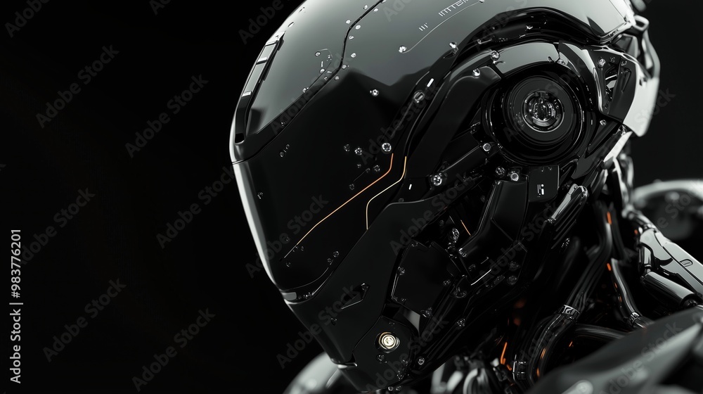 Futuristic Robotics Design with Metallic Accents Futuristic Robotics Design with Metallic Accents