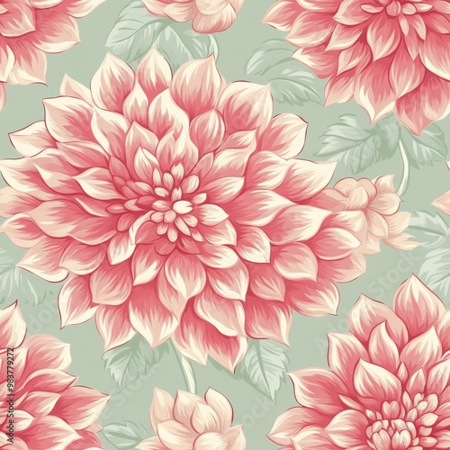 240807 70. dahlia pattern banner wallpaper, simple background