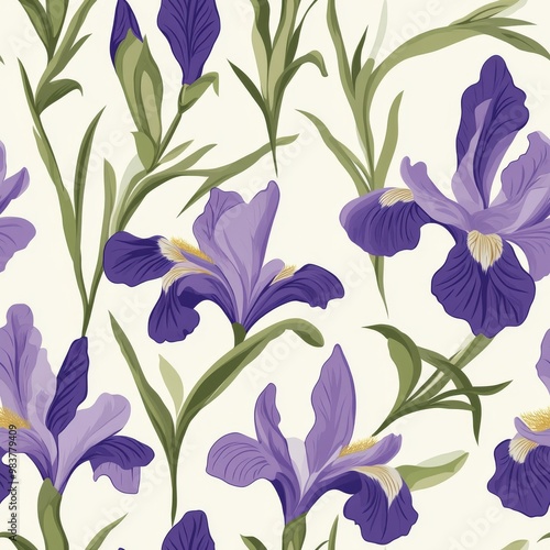 240807 72. iris pattern banner wallpaper, simple background