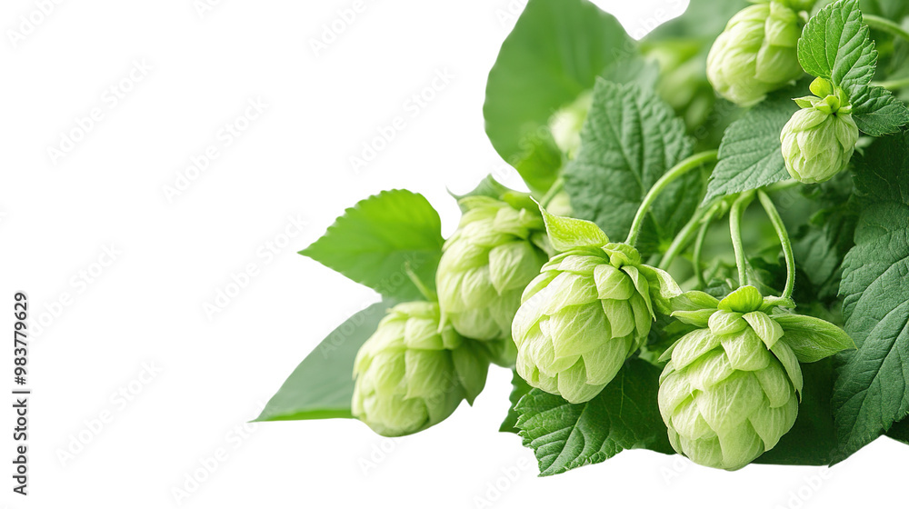 Green hop isolated on white background Green hop isolated on white background