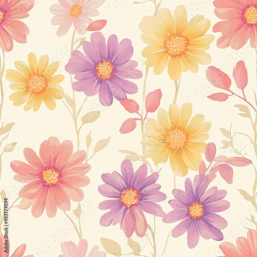 240807 80. aster pattern banner wallpaper, simple background