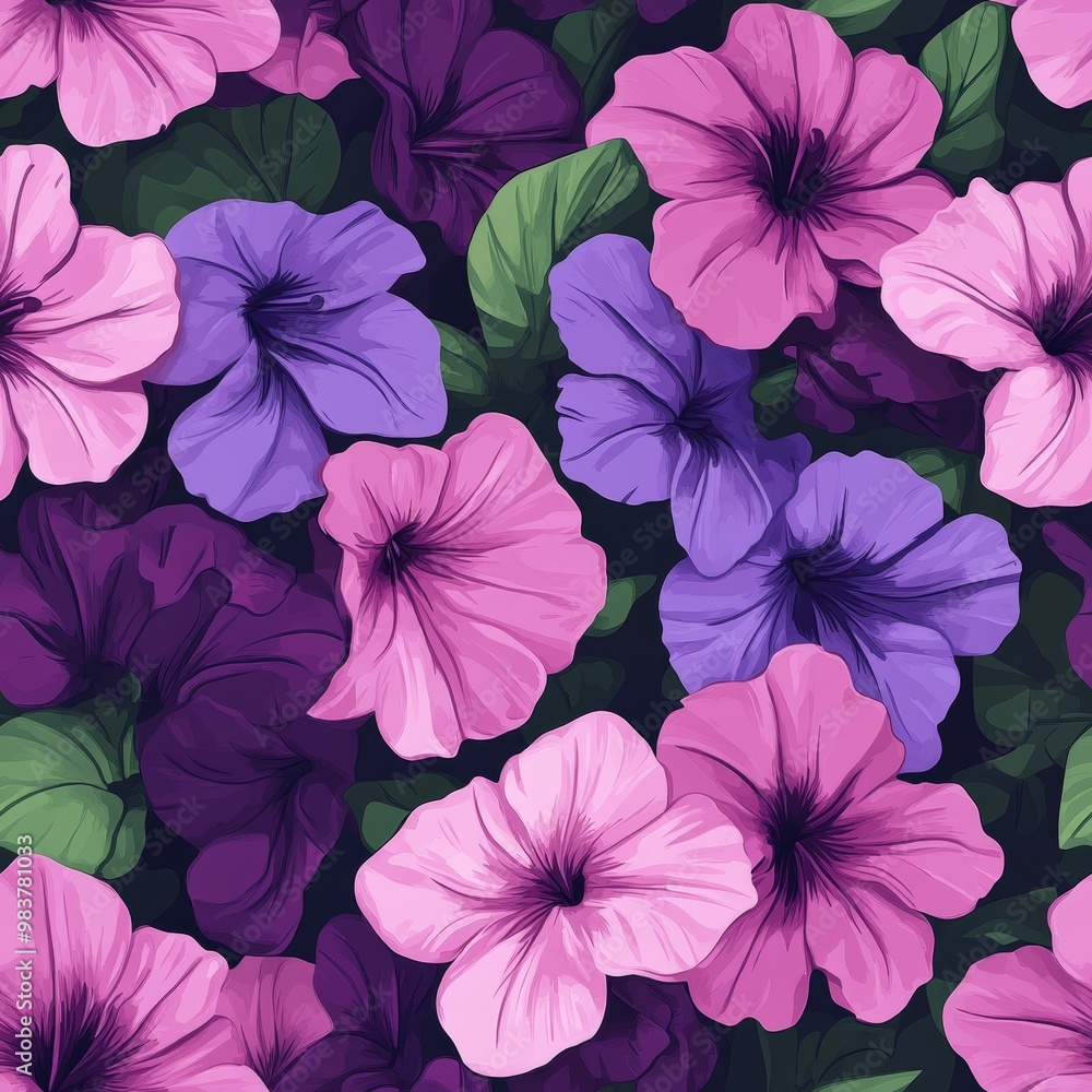 240807 104. petunia pattern banner wallpaper, simple background 240807 104. petunia pattern banner wallpaper, simple background