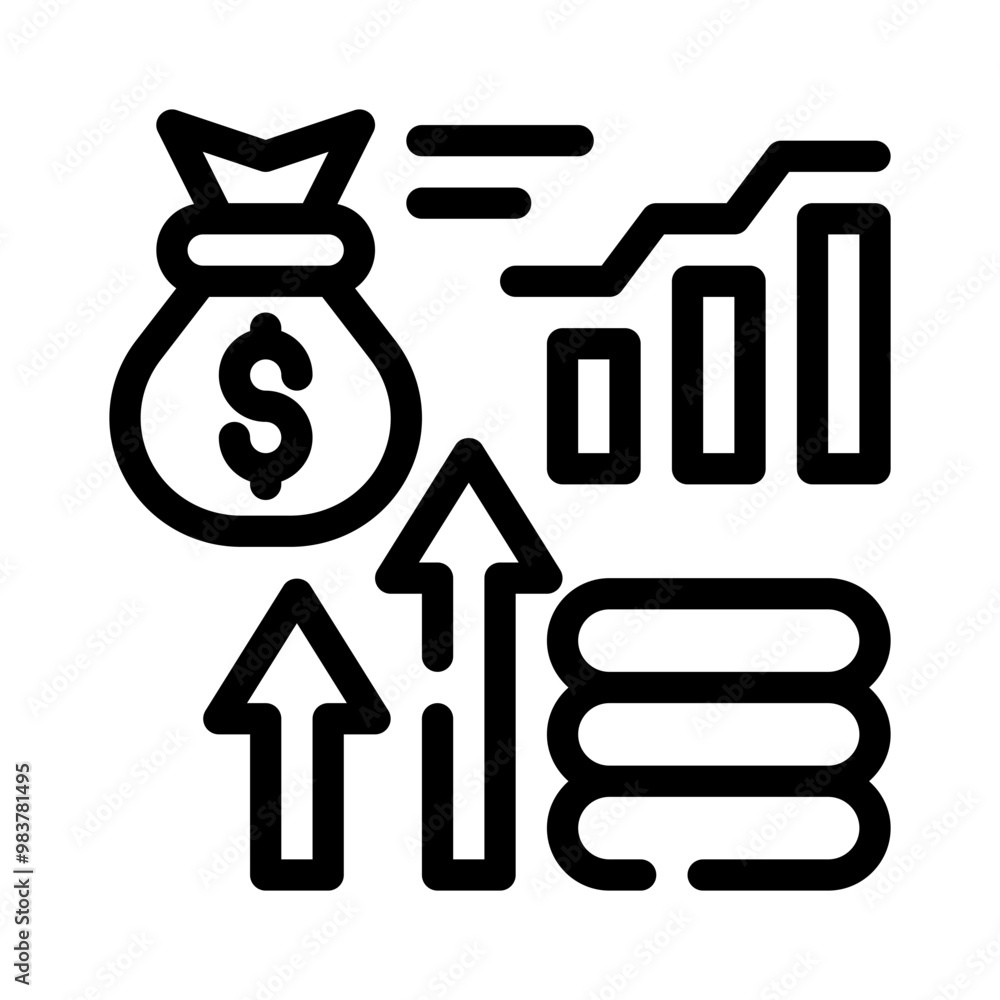 market line icon market line icon