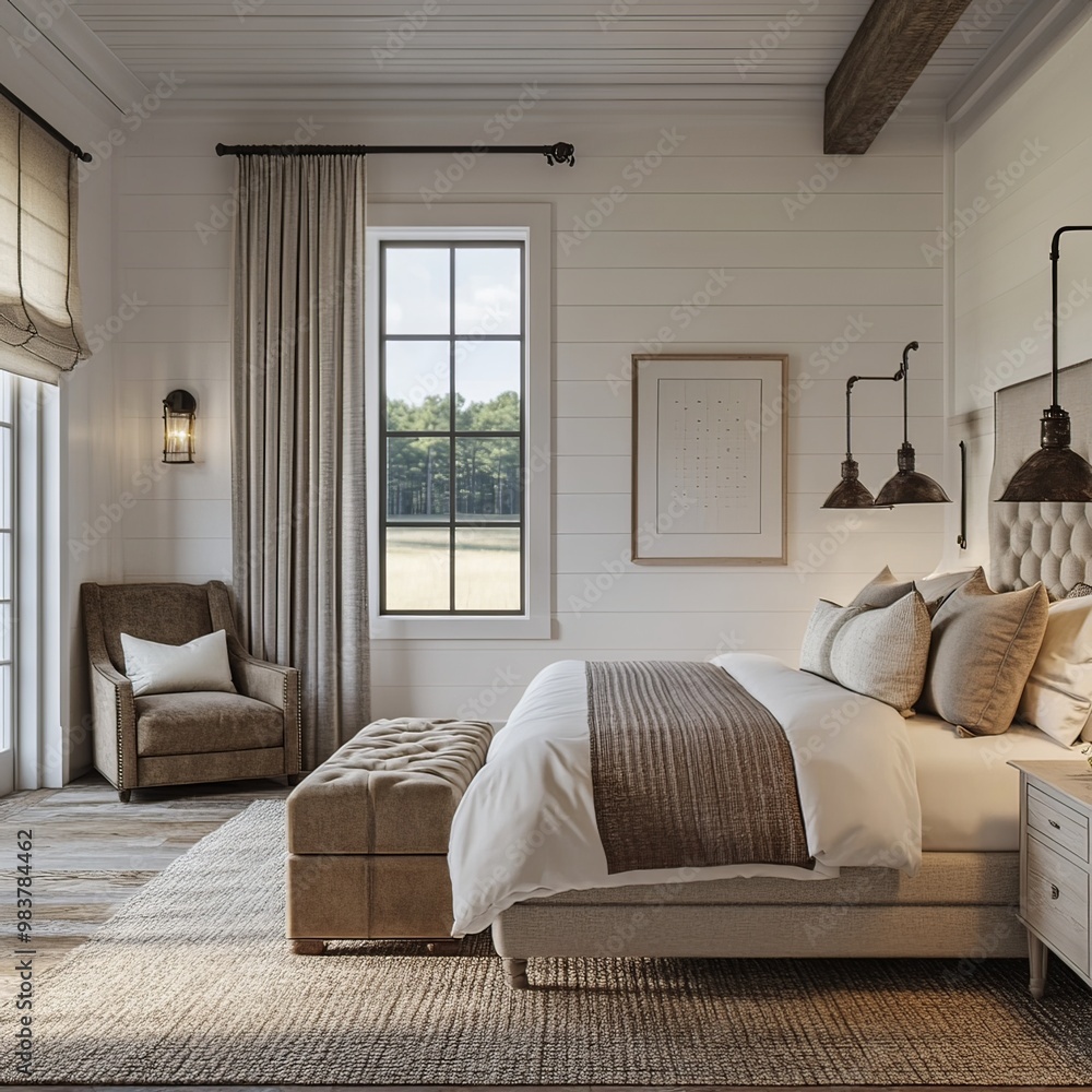 Farmhouse interior design style master bedroom Farmhouse interior design style master bedroom