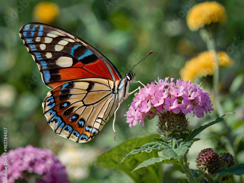 butterfly on violet flower