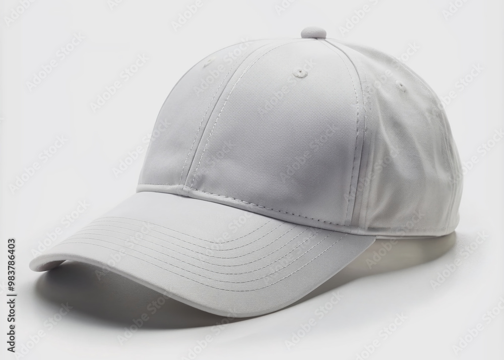 Crisp, clean, and iconic, a blank white baseball cap sits solitary on a pure white background, devoid of logos or markings, waiting for customization. Crisp, clean, and iconic, a blank white baseball cap sits solitary on a pure white background, devoid of logos or markings, waiting for customization.