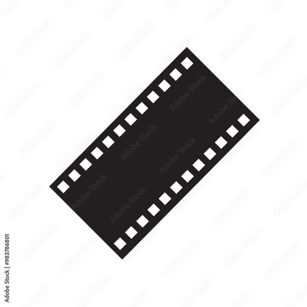 Fototapeta premium Film reel icon logo design template isolated illustration