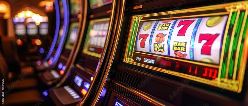 Vibrant Slots in a Casino Setting with Jackpots Vibrant Slots in a Casino Setting with Jackpots