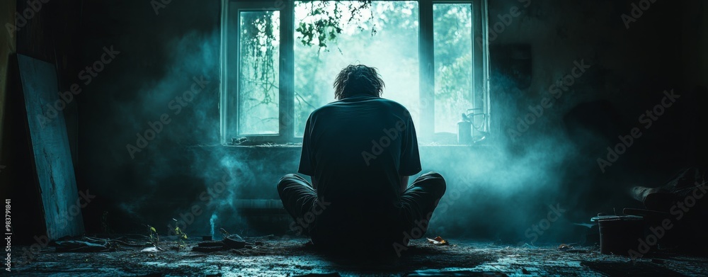 Alone in the Dark, Seeking Solace by the Window Alone in the Dark, Seeking Solace by the Window