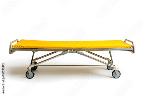 Yellow Stretcher isolated on white background