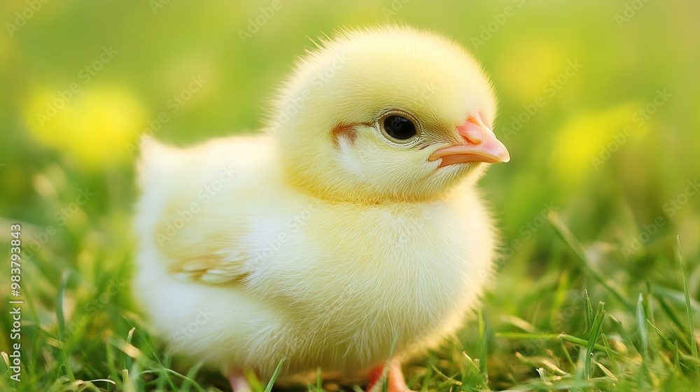 A cute and adorable chick, showcasing fluffy yellow feathers and a playful demeanor, perfect for themes related to spring, farm life, or children's illustrations, capturing the essence of innocence A cute and adorable chick, showcasing fluffy yellow feathers and a playful demeanor, perfect for themes related to spring, farm life, or children's illustrations, capturing the essence of innocence