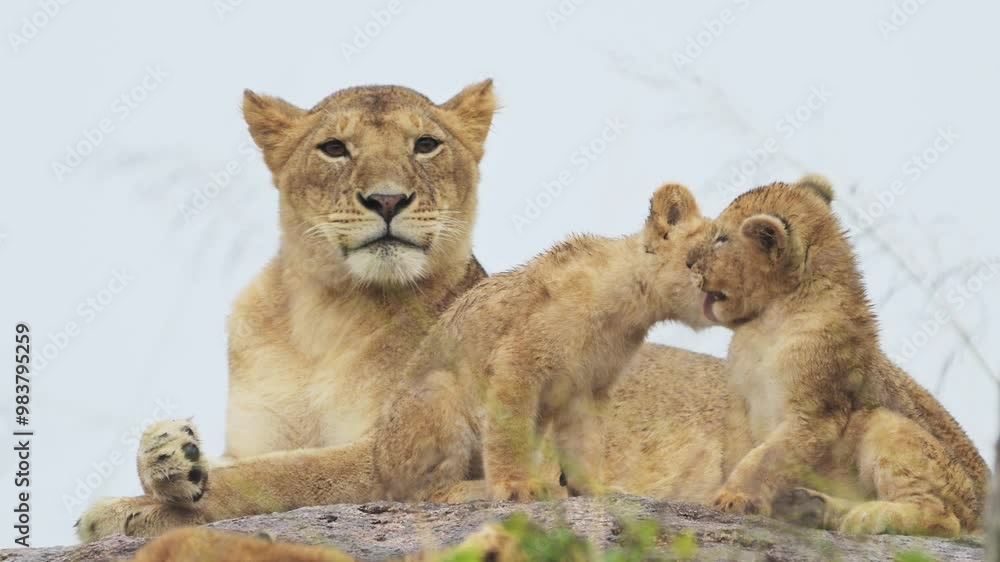 Lions Pride with Lion Cubs in Serengeti National Park in Tanzania in Africa, Mother Lioness with Lots of Young Cute Tiny Small Baby Lion Cubs on African Wildlife Safari, Baby Animals in Africa Lions Pride with Lion Cubs in Serengeti National Park in Tanzania in Africa, Mother Lioness with Lots of Young Cute Tiny Small Baby Lion Cubs on African Wildlife Safari, Baby Animals in Africa