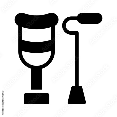 crutches glyph icon