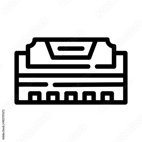 harmonica line icon