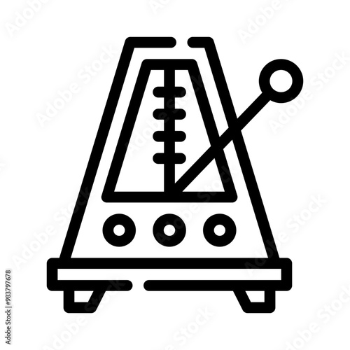 metronome line icon