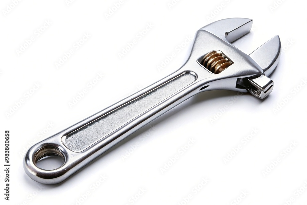 Adjustable wrench isolated on white background Adjustable wrench isolated on white background