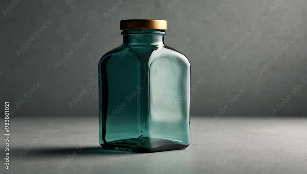 Basic glass bottle on a plain background. Basic glass bottle on a plain background.
