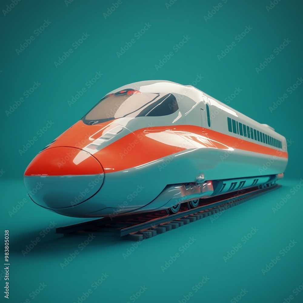 3D Train Icon: High Speed Train for Fast Travel Illustration Logo 3D Train Icon: High Speed Train for Fast Travel Illustration Logo