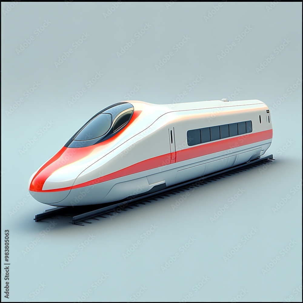 3D Train Icon: High Speed Train for Fast Travel Illustration Logo 3D Train Icon: High Speed Train for Fast Travel Illustration Logo