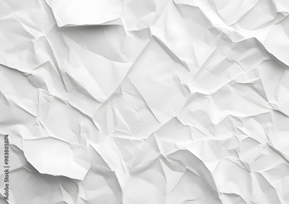 White paper texture with crumpled edges flat lay White paper texture with crumpled edges flat lay
