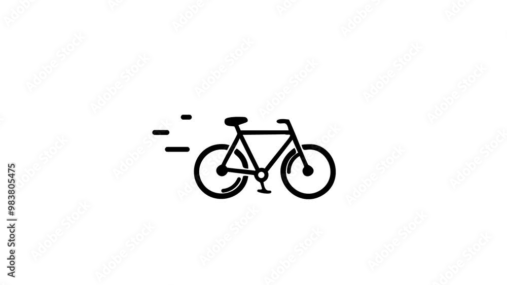 Pictogram man is riding a bicycle, Riding bicycle icon isolated sign symbol looped animation. Pictogram man is riding a bicycle, Riding bicycle icon isolated sign symbol looped animation.