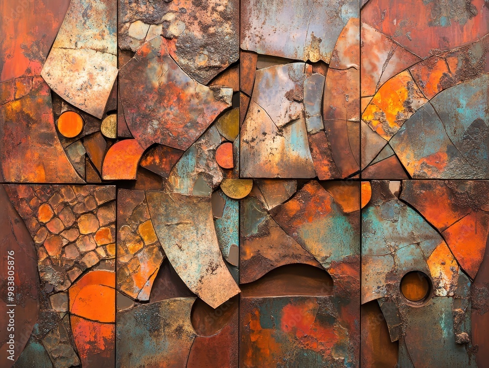 Abstract Metal Texture with Rust and Patina Effects Abstract Metal Texture with Rust and Patina Effects
