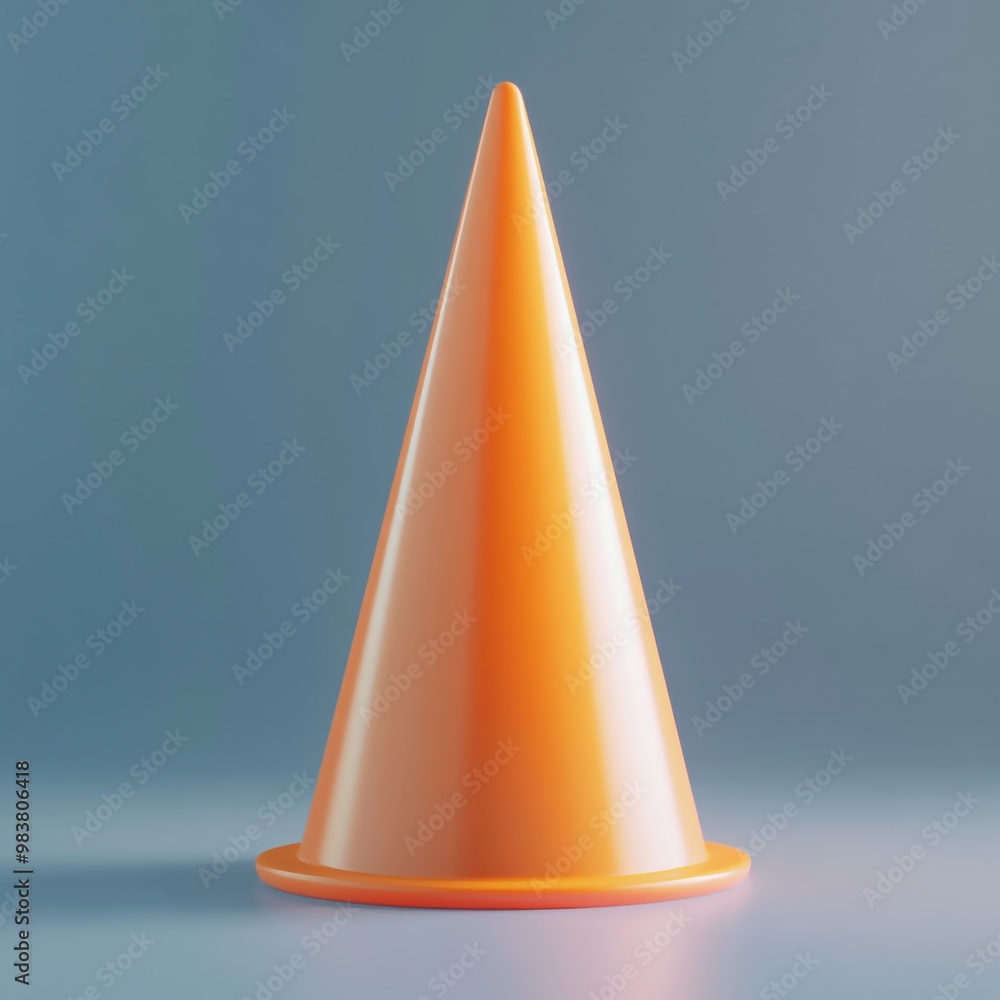 3D Cone Icon: Tapered Geometric Shape Illustration Logo 3D Cone Icon: Tapered Geometric Shape Illustration Logo