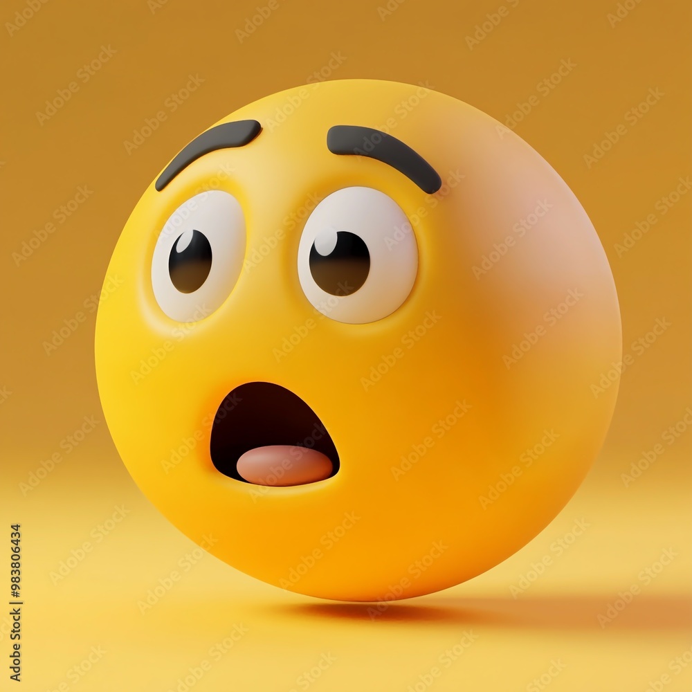3D Emoji Icon: Face with a Confused Expression Illustration Logo 3D Emoji Icon: Face with a Confused Expression Illustration Logo