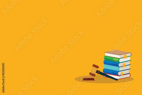 Law concept of legal regulation judicial system business agreement. Vector stock illustration.