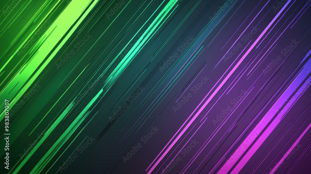 Discover a vibrant blend of green and purple hues in this modern geometric abstract background, perfect for tech projects. Discover a vibrant blend of green and purple hues in this modern geometric abstract background, perfect for tech projects.