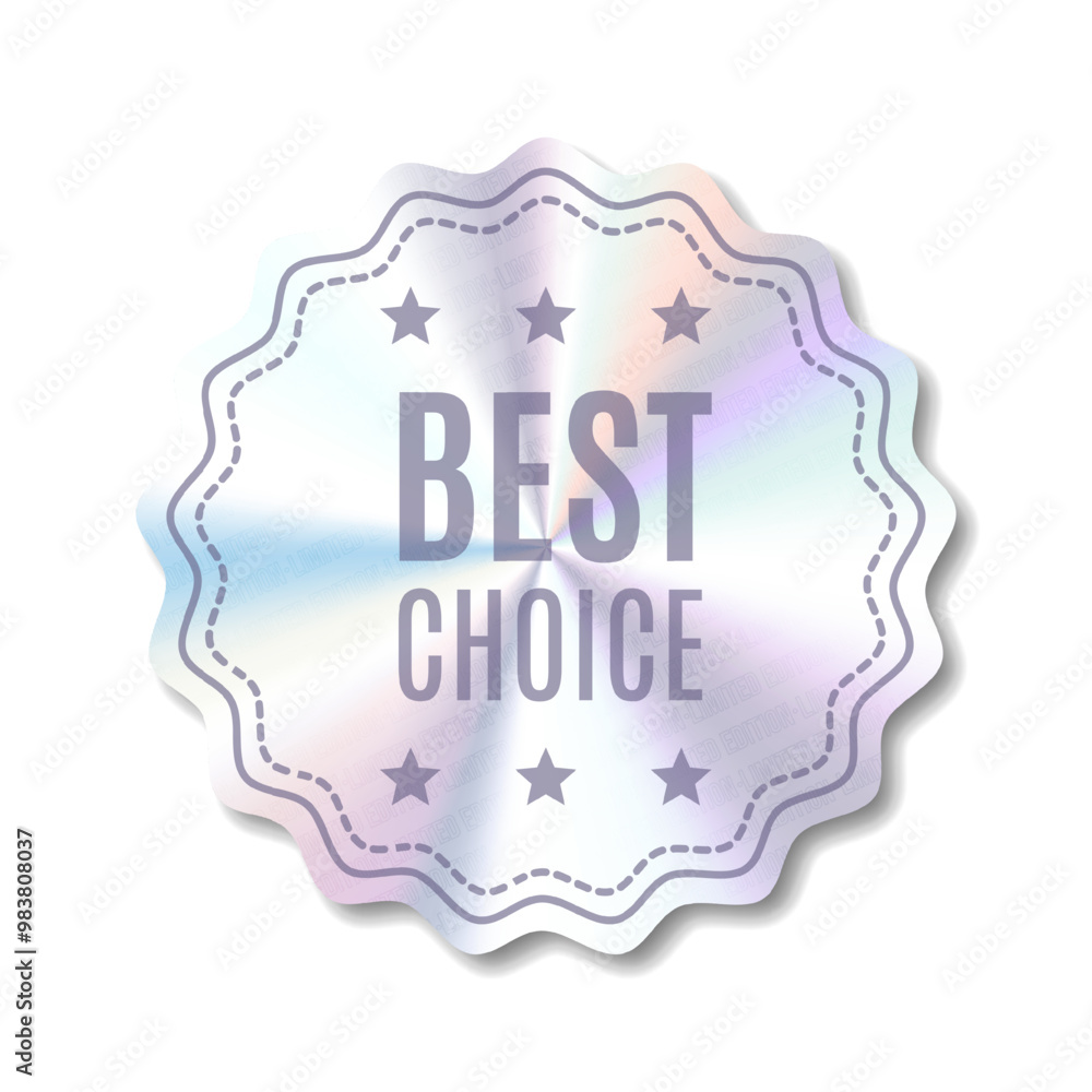 Hologram Neon Sticker Best Choice, Premium Edition Label with holographic effect. Isolated Shiny rainbow emblem, Holographic vector stickers. Sticker Tag shapes png Hologram Neon Sticker Best Choice, Premium Edition Label with holographic effect. Isolated Shiny rainbow emblem, Holographic vector stickers. Sticker Tag shapes png