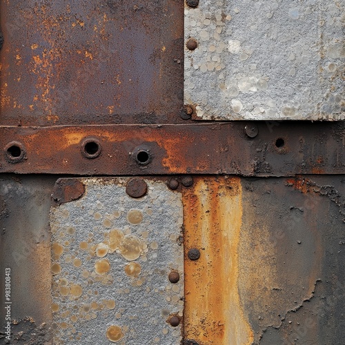 Rusty Metal Texture with Patina and Corroded Surface