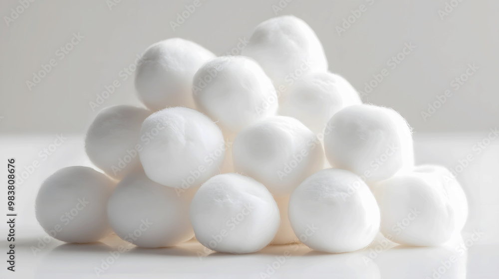 soft cotton balls soaked in micellar water, ready to gently remove makeup from the face soft cotton balls soaked in micellar water, ready to gently remove makeup from the face