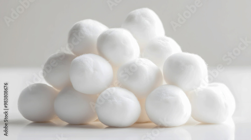 soft cotton balls soaked in micellar water, ready to gently remove makeup from the face