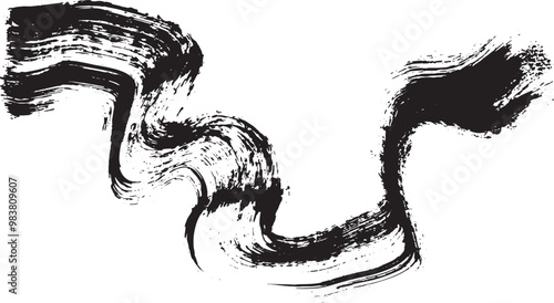 Dry Brush Grunge Wave Stroke Texture