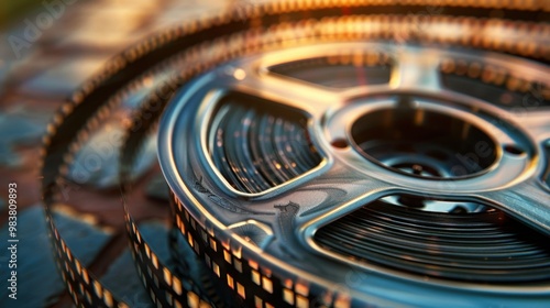 Film Reels or Digital Media: The tangible film reels in classic theaters or digital media storage that hold movie content, essential for showcasing films.
