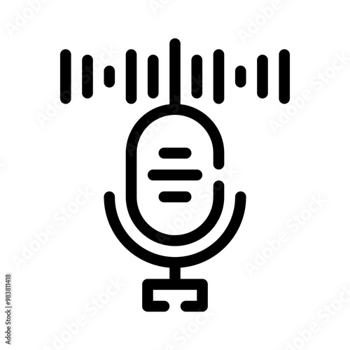 voice recorder line icon