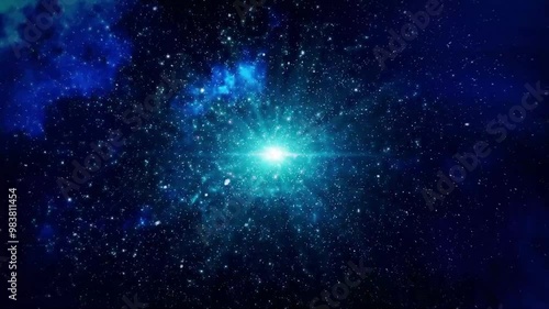 Explosion of a supernova in outer space.