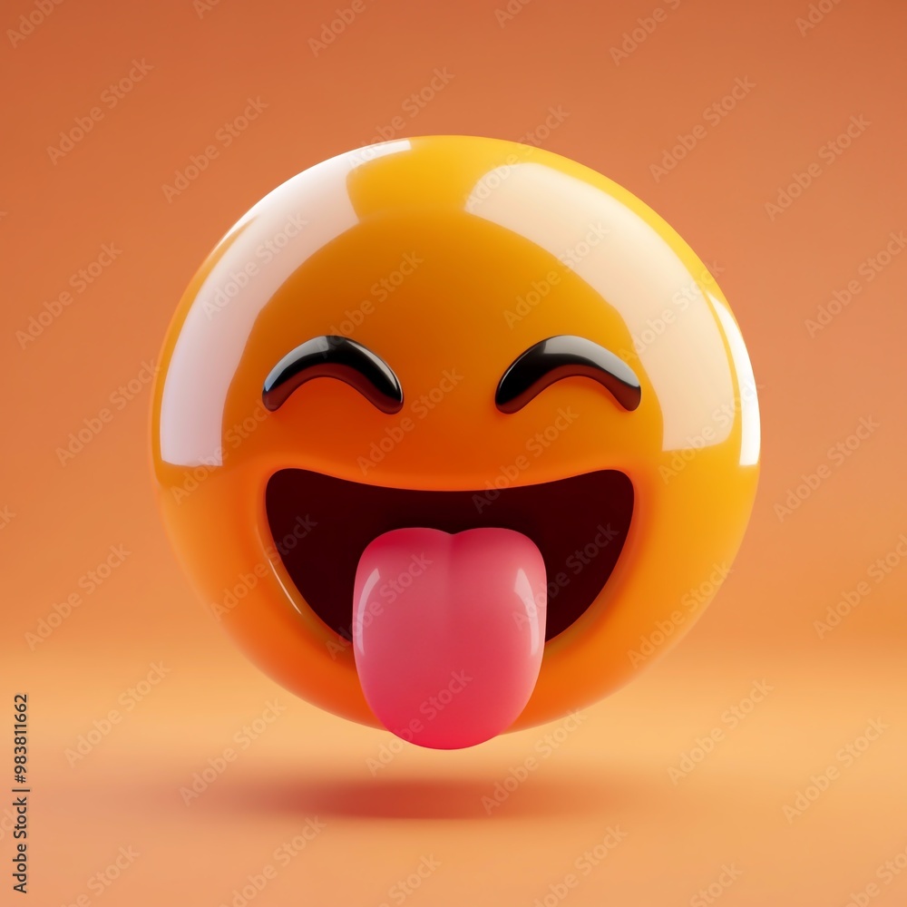 3D Emoji Icon: Face Sticking Out Tongue Playfully Illustration Logo 3D Emoji Icon: Face Sticking Out Tongue Playfully Illustration Logo