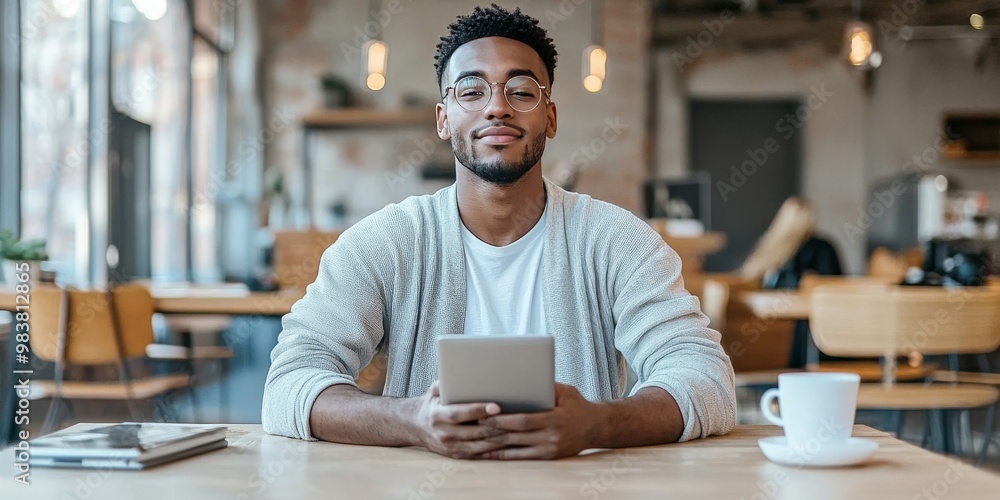A professional sitting in a minimalist workspace, the calm and organized setting symbolizing focus and productivity A professional sitting in a minimalist workspace, the calm and organized setting symbolizing focus and productivity