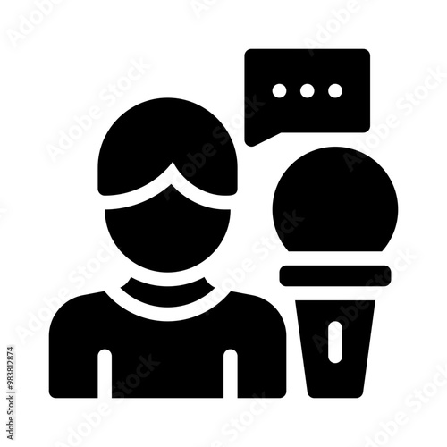interview glyph icon