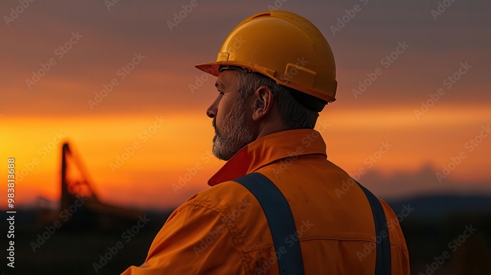 A supervisor monitoring the drilling process in a natural gas extraction project A supervisor monitoring the drilling process in a natural gas extraction project
