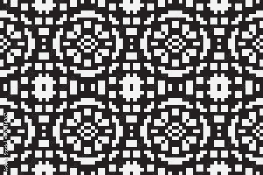 Ethnic seamless monochrome pattern. Aztec geometric background. Tribal print. Navajo fabric. Modern abstract wallpaper. Vector illustration. Ethnic seamless monochrome pattern. Aztec geometric background. Tribal print. Navajo fabric. Modern abstract wallpaper. Vector illustration.
