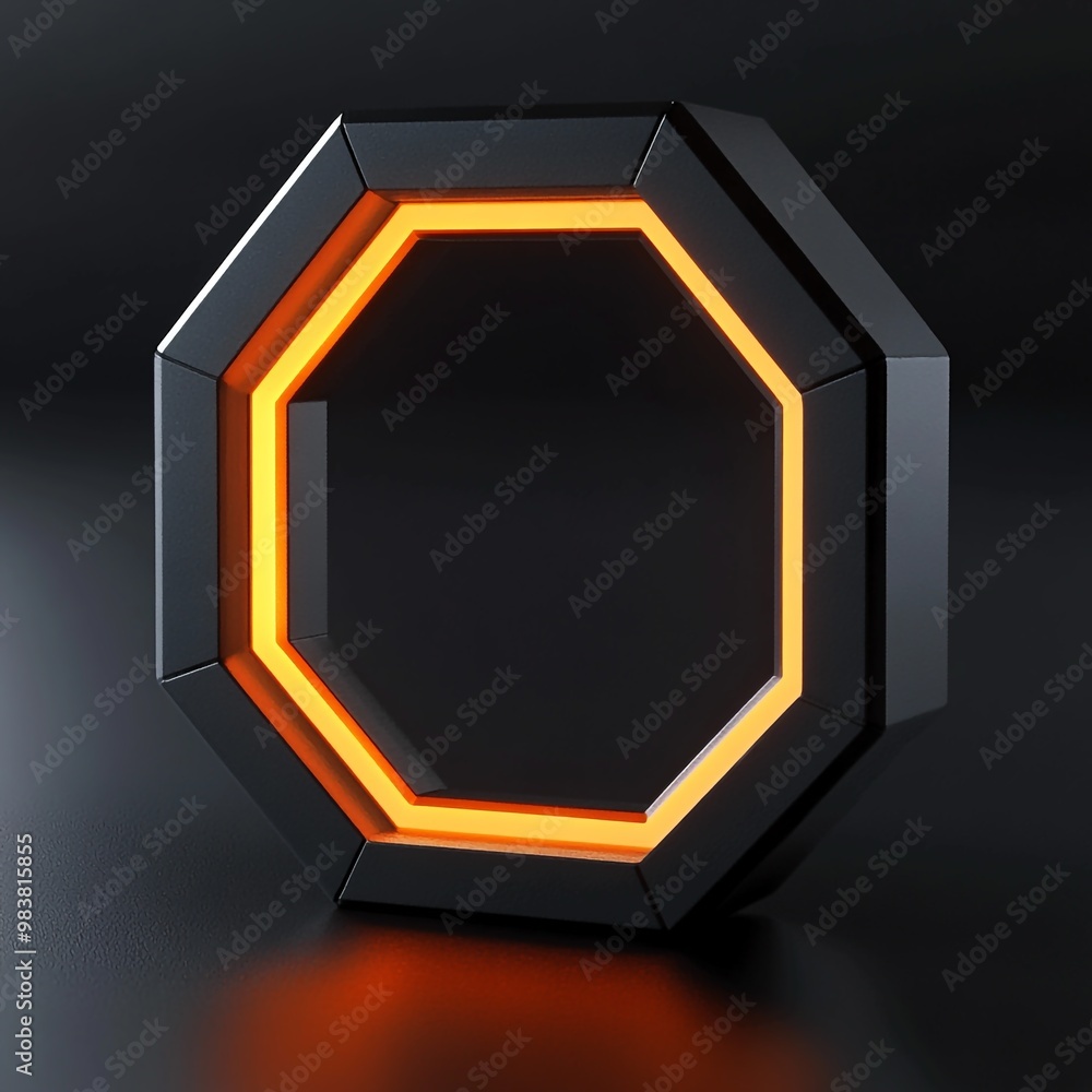 3D Hexagon Icon: Six Sided Geometric Shape Illustration Logo 3D Hexagon Icon: Six Sided Geometric Shape Illustration Logo