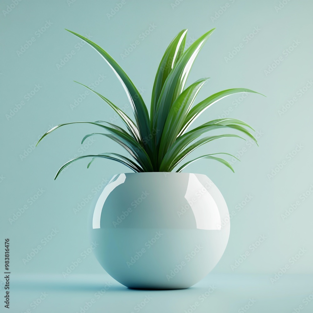 3D Plant Icon: Houseplant for Indoor Decoration Illustration Logo 3D Plant Icon: Houseplant for Indoor Decoration Illustration Logo