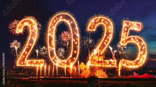 New year 2025 celebration firework