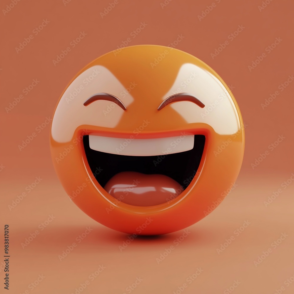 3D Emoji Icon: Face Laughing Out Loud Illustration Logo 3D Emoji Icon: Face Laughing Out Loud Illustration Logo